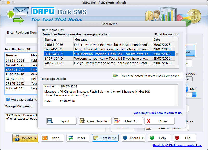 Messages Sending Process